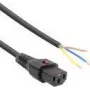 ACT maitinimo laidas C13 IEC užraktas atviras galas juodas 4 m PC1026 230V 10A
