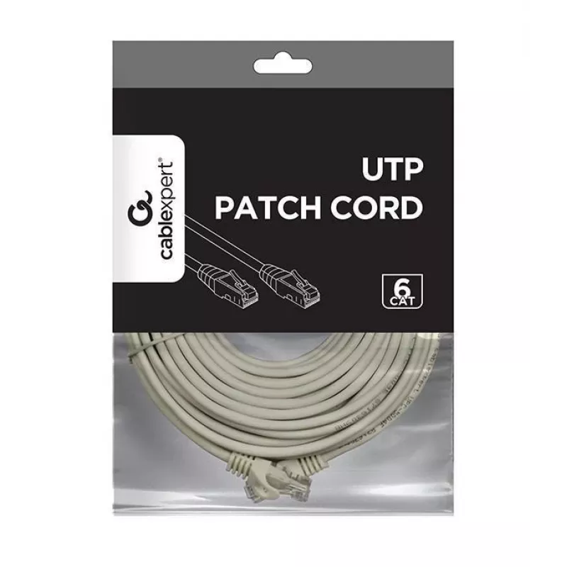 Tinklo kabelis Gembird PP6U-30M Cat6 U/UTP 30 m RJ-45 pilkas