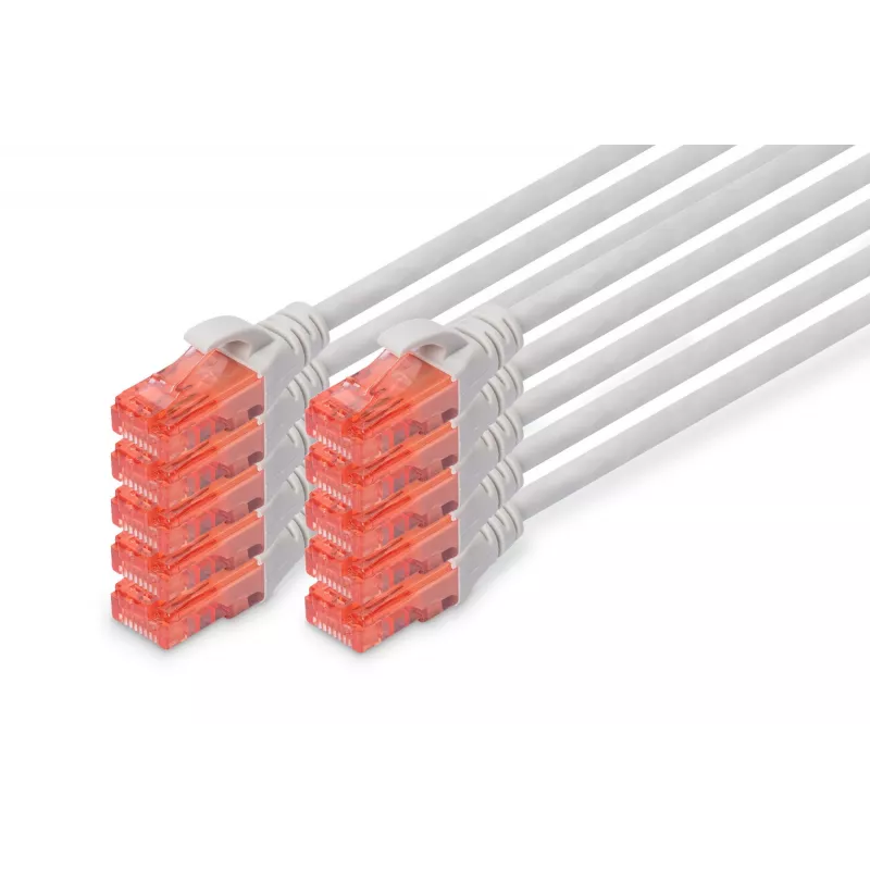 Patch Cord Digitus CAT 6 U/UTP LSZH 0.5m 10 vnt.
