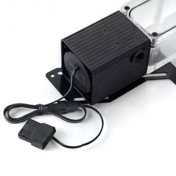 BitsPower Tiny Tank SC6 200 Pump PWM transparent – kompaktiškas siurblio ir rezervuaro derinys vandens aušinimui
