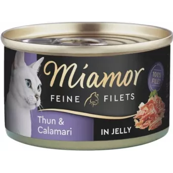 Šlapias kačių maistas Miamor MIAMOR Feine Filets Tunas 100 g skardinė, Suaugusioms katėms, Žuvies skonio, 13% baltymų, 83% drėgmės