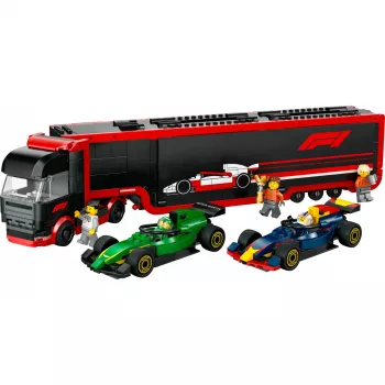 LEGO CITY 60445 F1 - Sunkvežimis su RB20 ir AMR24 F1 automobiliais