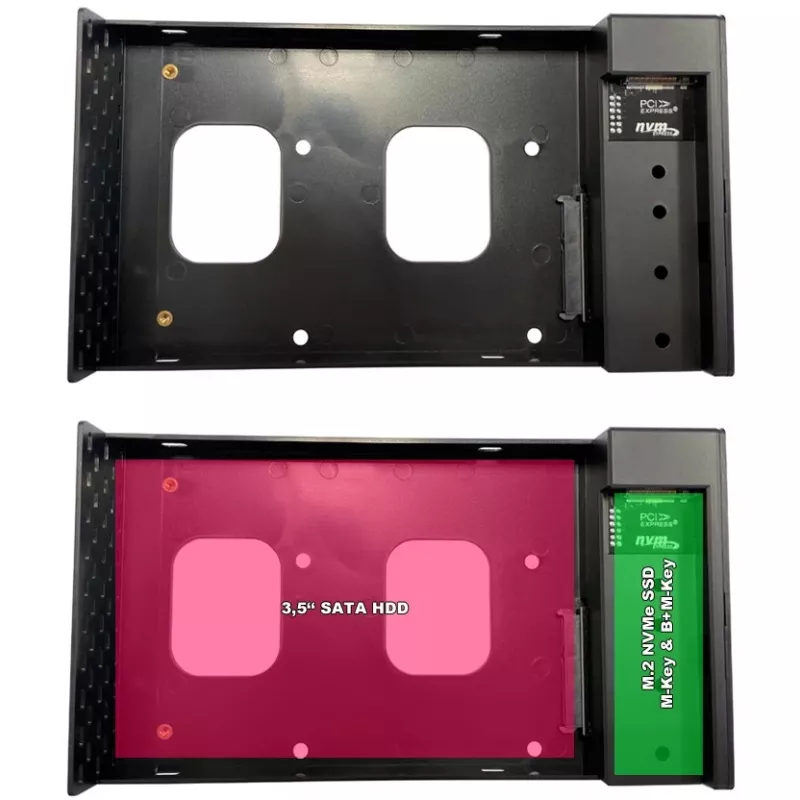HDD/SSD korpusas LC-Power LC-DOCK-C-35-M2 3,5 colio USB Type-C 10 Gbit/s