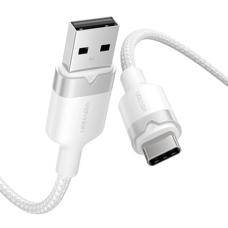USB 2.0 A – USB-C laidas Vention CTNWH 3A 2 m baltas