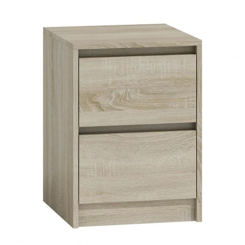 Topeshop K2 SONOMA nightstand/Naktinis staliukas 2 stalčius(s) ąžuolas