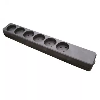 Maitinimo ilgintuvas Garbot Z66000112-PA01 6 kintamosios srovės lizdai, skirtas naudoti patalpose, juodas