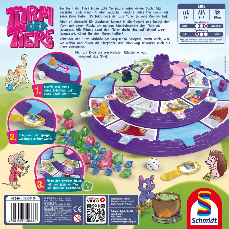 Schmidt Spiele Turm der Tiere, stalo žaidimas