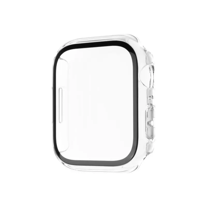 Apsauginis dėklas FIXED Fixed Pure, skirtas Apple Watch 46mm, skaidrus, su grūdintu stiklu