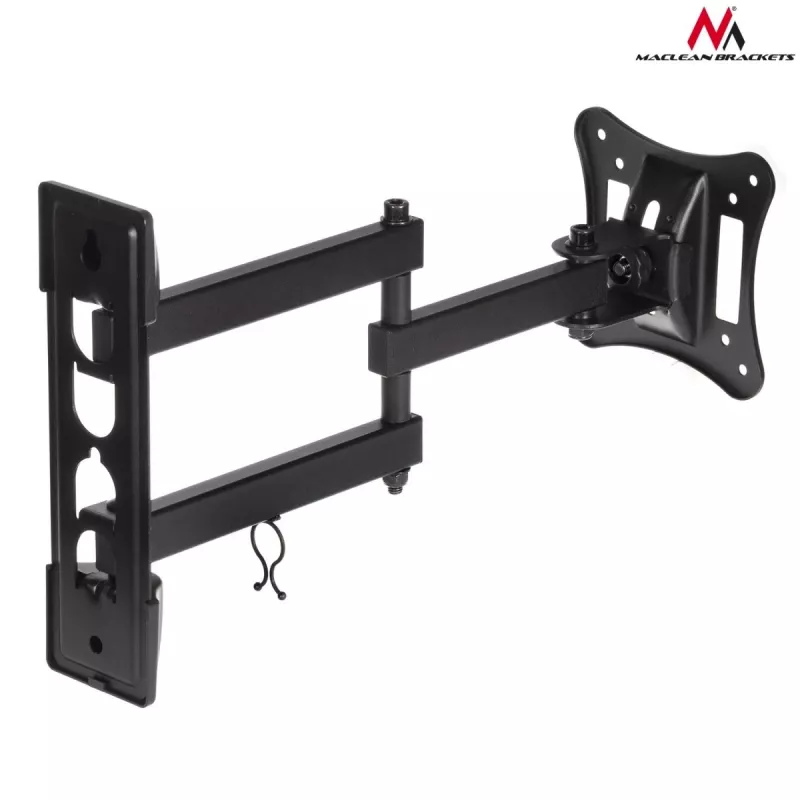 TV / monitoriaus sieninis laikiklis MACLEAN MC-719, ekranams iki 68,6 cm (27 colių), maks. 15 kg, VESA 100x100, juodas