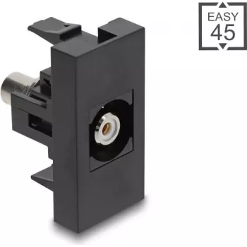 DELOCK garso adapteris Cinch (RCA) lizdas į Cinch (RCA) lizdą, 45° kampas, baltas, modelis 90958