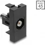 DELOCK garso adapteris Cinch (RCA) lizdas į Cinch (RCA) lizdą, 45° kampas, baltas, modelis 90958