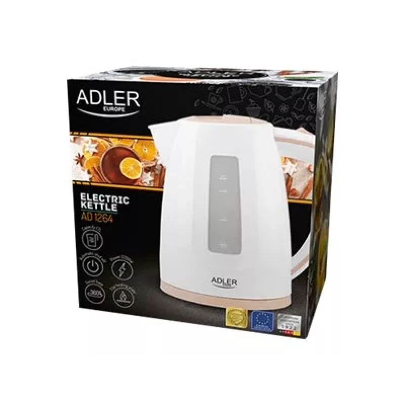 Elektrinis virdulys Adler AD 1264 1,7 L 2200 W Lazdyno ir Baltos spalvos