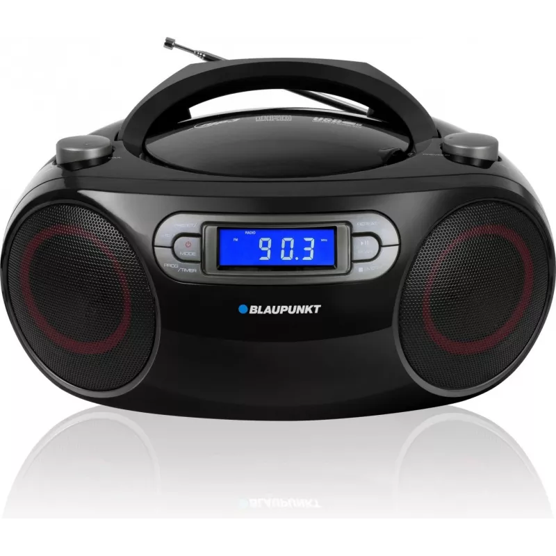 Boombox FM PLL CD/MP3/USB/AUX/Laikrodis/Žadintuvas