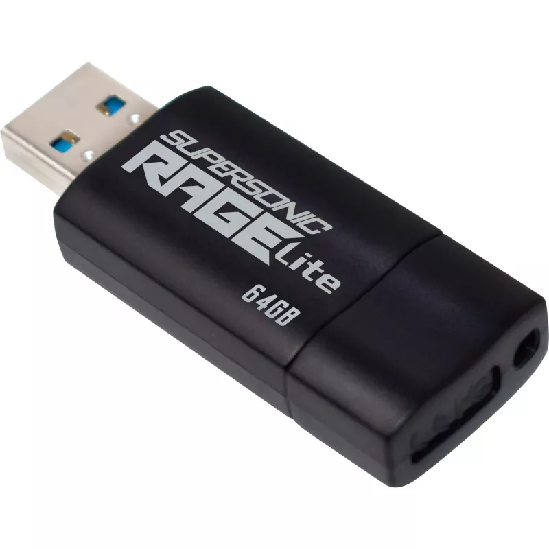 USB atmintukas PATRIOT Supersonic Rage Lite 64 GB USB Type-A 3.2 Gen 1, slankiojamas, atsparus smūgiams