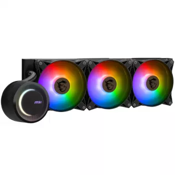 MSI MAG CORELIQUID E360 kompiuterio aušinimo sistema Pagrindinė plokštė, Procesorius Skysčio aušinimo rinkinys 12 cm Juoda