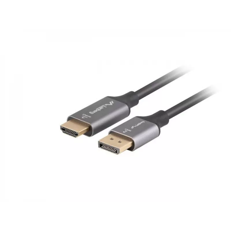 Displayport(M)-HDMI(M) kabelis 1M 4K juodas ir sidabrinis