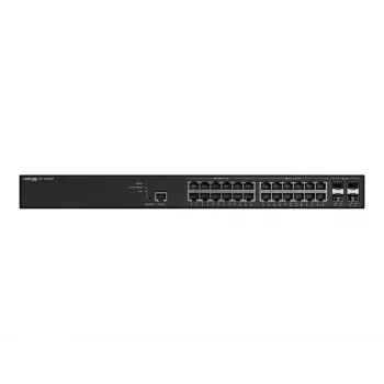 Valdomas LANCOM GS-3628XP komutatorius, 24× 2.5G RJ-45 prievadai, PoE, L2/L3, 1U montavimas į stelažą