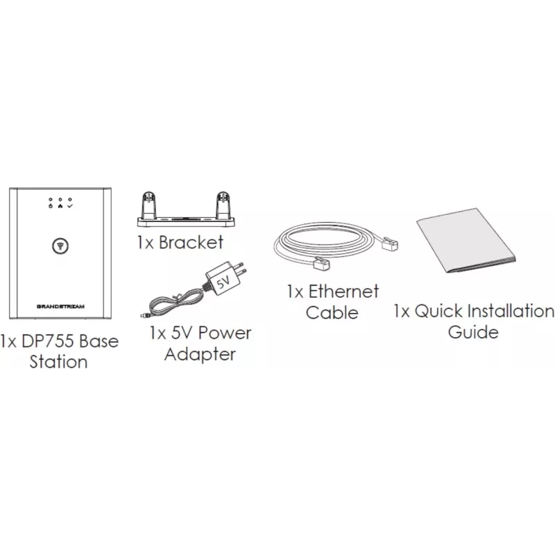 Bazinė DECT stotis Grandstream DP755 Juoda