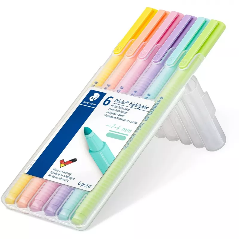 Marker Staedtler 362 C Bullet tip 6 vnt. Lime Mint Peach Pink Violet Geltona