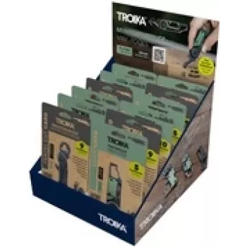TROIKA Mini Tool Display CD156 — 12 mini daugiafunkcių įrankių rinkinys