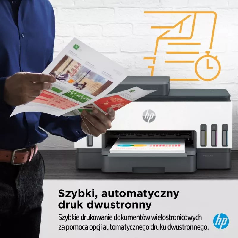 Daugiafunkcis spausdintuvas HP Smart Tank 750 su nuolatiniu rašalu, spalvotas, Wi-Fi, Smart App, dvipusis spausdinimas, ADF automatinis dokumentų tiektuvas
