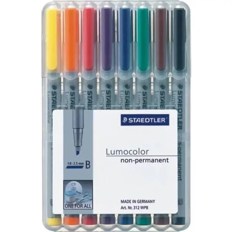 Marker Staedtler 312 WP8 Juoda Blue Green Red