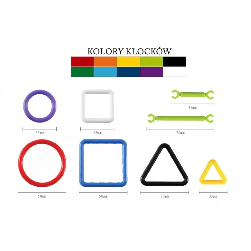 Statybinių blokelių rinkinys Ascato Blocks Sticks 360 elementų dėžutėje