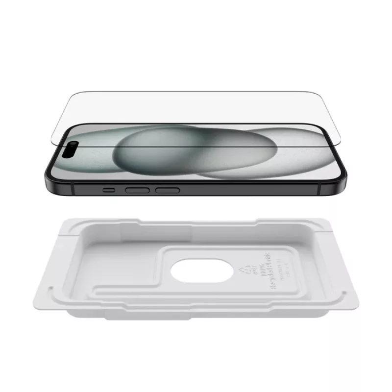 Ekrano apsauga Belkin ScreenForce skirtas iPhone 16 atspari smūgiams ir įbrėžimams