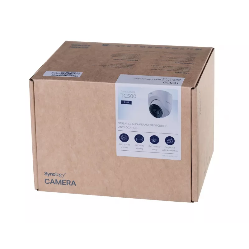 Synology TC500 apsaugos kamera, kupolinė IP apsaugos kamera, vidaus ir lauko, 2880 x 1620 pikselių, lubų montavimas