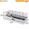FERPLAST Modular 4 - narvas triušiams ir naminėms jūrų kiaulytėms - 179 x 72 x 56 cm