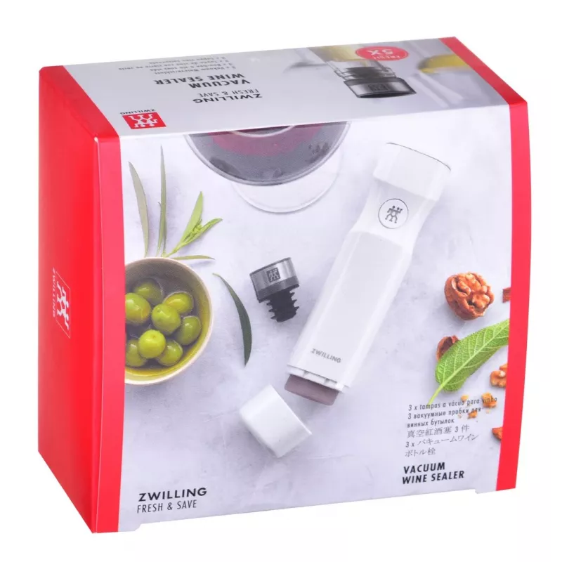 Vyno išsaugojimo siurblys ZWILLING FRESH & SAVE – siurblio galvutė vakuuminiams kamščiams, pilka, Ø 3 cm, aukštis 40 mm, rinkinio kiekis 3