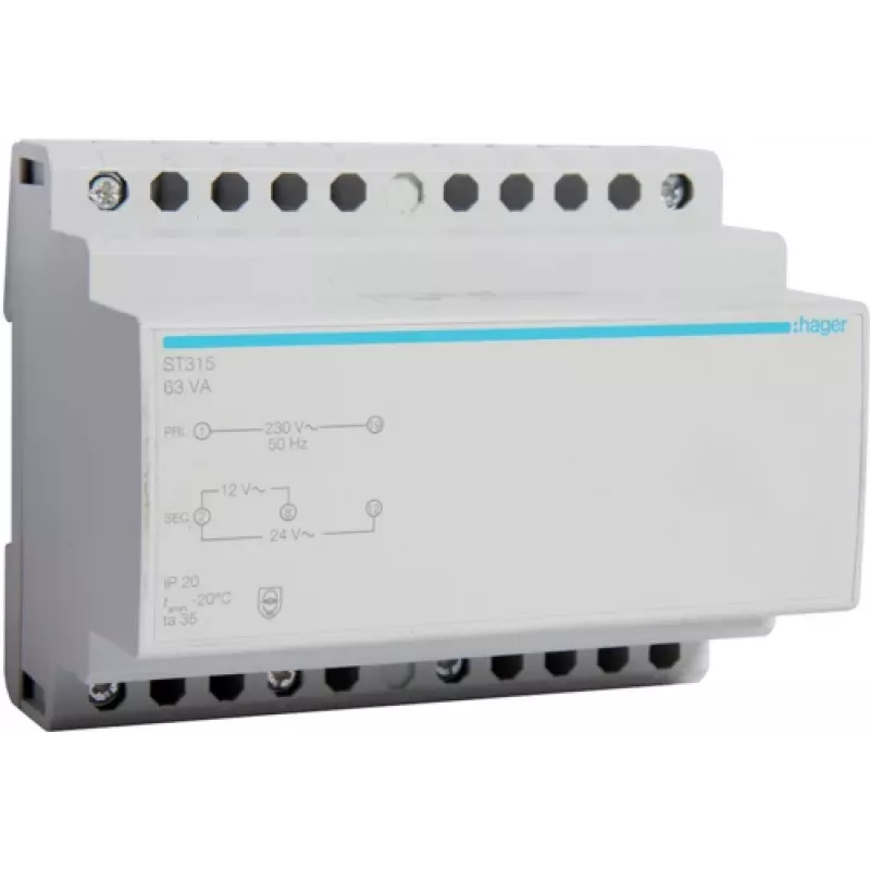 Hager Sicherheitstrafo 12V/5.25Ao.24V/2.63A ST315 (ST315)