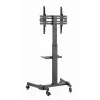 TV stovas GEMBIRD TVS-55T-01 32–55 colių televizoriams, plieninis, aukščio reguliavimas VESA 100x100–400x400, pakreipimas, ratukai, maks. apkrova 35 kg