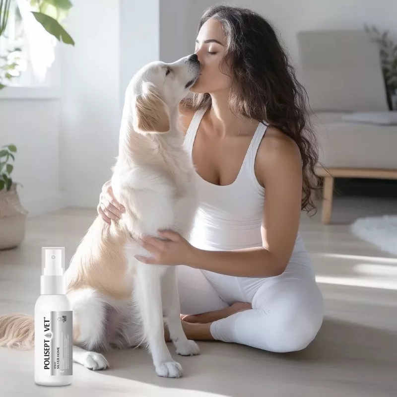 Žaizdų purškalas JM Sante Polisept Vet 50 ml šunims ir katėms, 50 ml plastikinis buteliukas
