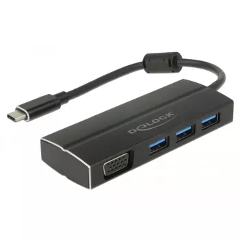 Nešiojamojo kompiuterio dokas DeLOCK 63932 USB 3.2 Gen 1 Type-C juodas