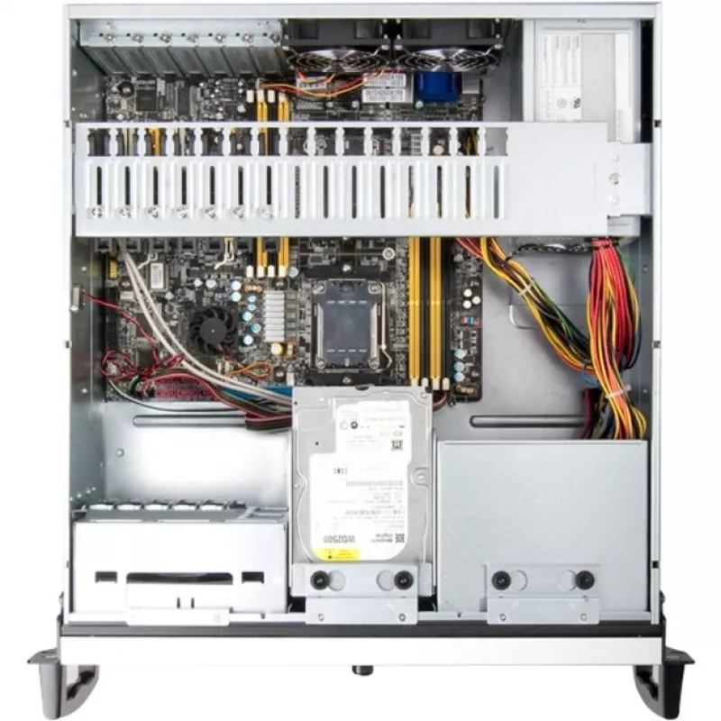 Stalinis ATX korpusas Chenbro RM42300F1 su USB 3.0 priekiniu skydeliu, juodas/sidabrinis