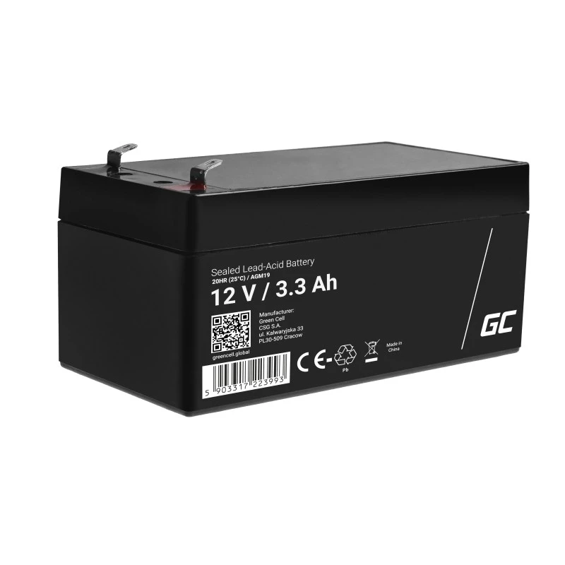 Green Cell AGM19 UPS baterija Uždarasis švino rūgšties akumuliatorius 12 V 3.3 Ah