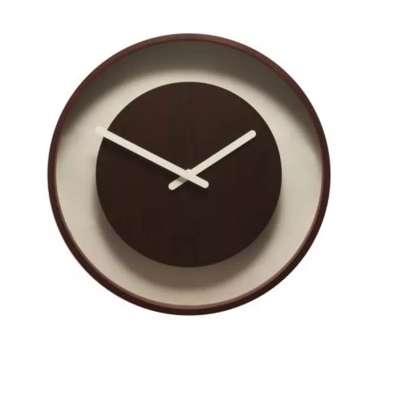 NeXtime klok 3046br Wood Loop, Ø30 cm, Sieninis, Tamsi mediena