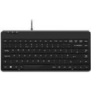 Perixx PERIBOARD-409 P, DE, mini PS/2 klaviatūra, 2 šakotuvai, juoda (PERIBOARD-409 P)