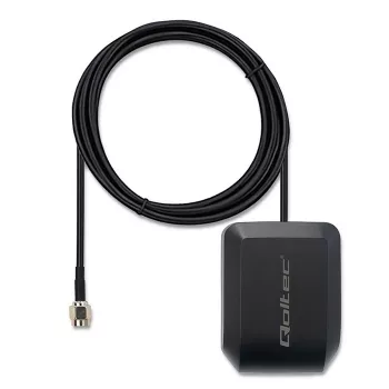 GPS/GLONASS antena QOLTEC modelis 57055 su magnetiniu pagrindu, 28 dB stiprinimo