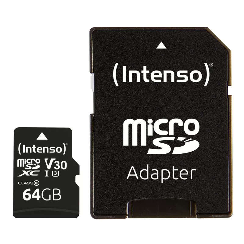 Atminties kortelė Intenso 64GB MicroSDXC UHS-I Class 10 3433490