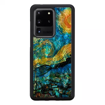 Apsauginis išmaniojo telefono dėklas iKins, skirtas Samsung Galaxy S20 Ultra — žvaigždėta naktis juoda