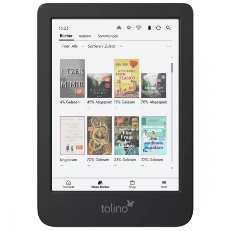 Tolino shine color elektroninė knygų skaityklė su jutikliniu ekranu, 16 GB, Wi-Fi, juoda