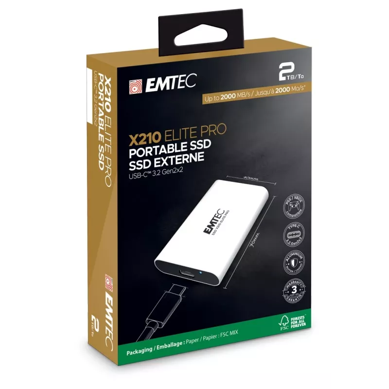Nešiojamasis SSD EMTEC X210 3.2 Gen2 2TB