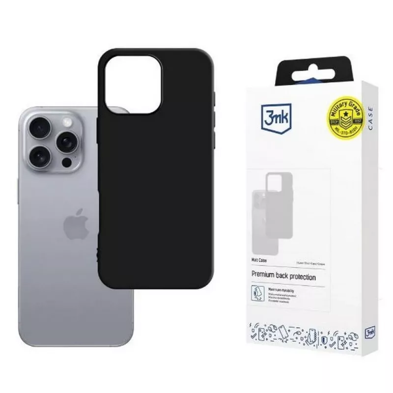 matinis dėklas iPhone 16 Pro Max 6,9 juodas