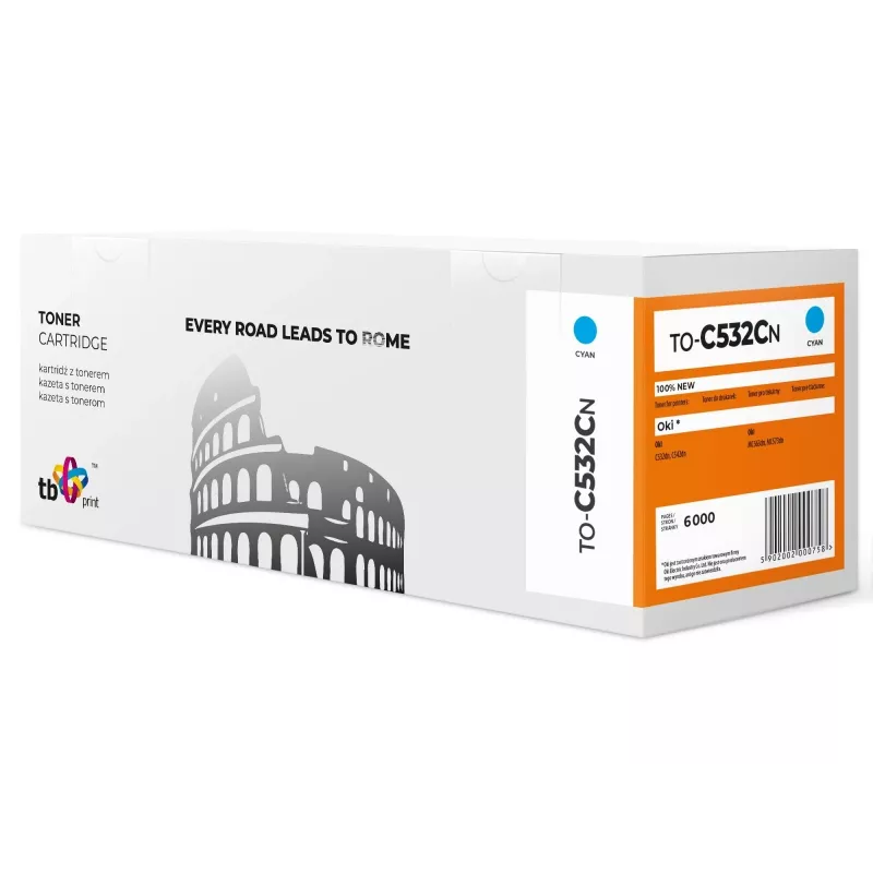 Toner TB Suderinamas su C532 iki C532CN ŽYDRAI 100% Naujas