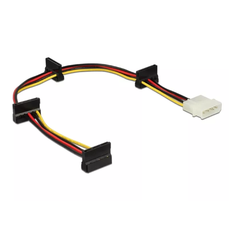 DeLOCK - Maitinimo šaltinis - vidinis maitinimo šaltinis, 4 kontaktų (S) į SATA maitinimą (R) - 40cm - Įvairių spalvų (60142)