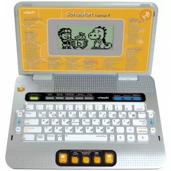 Vaikiškas mokomasis nešiojamas kompiuteris Laptop E VTech su dėklu (geltonas/pilkas)