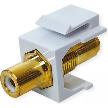 VALUE ROLINE Keystone-Coupling RCA ekranuotas plastikinis baltas (25.99.8211)