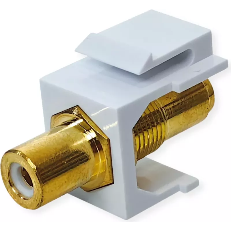 VALUE ROLINE Keystone-Coupling RCA ekranuotas plastikinis baltas (25.99.8211)